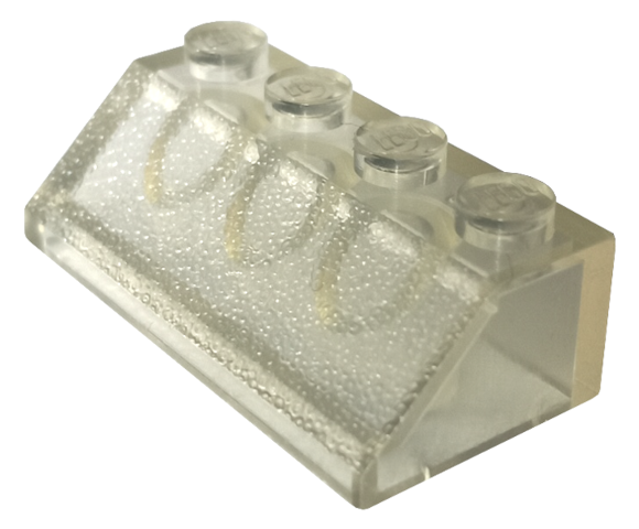 Brick Sloped 45° 2 x 4 in Trans-Clear
