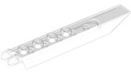 Hinge Plate 1 x 8 Locking with Angled Side Extensions, Rounded Plate Underside, 9 Teeth in Trans-Clear