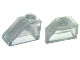 Brick Sloped 45° 2 x 1 without Bottom Pin in Trans-Clear