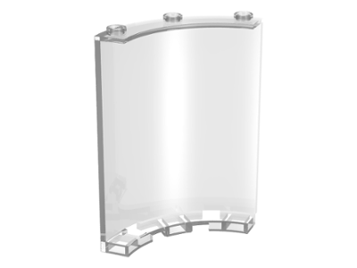Panel 4 x 4 x 6 Quarter Cylinder in Trans-Clear