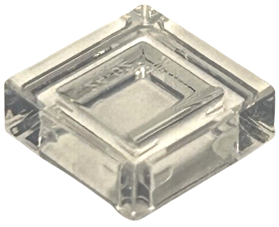 Tile 1 x 1 with Groove in Trans-Clear