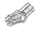 Technic Axle and Pin Connector Angled #3 - 157.5° in Trans-Clear