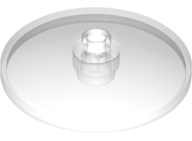 Dish 4 x 4 Inverted with Open Stud [Radar] in Trans-Clear