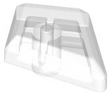 Tile Special 1 x 2 Diamond Plain in Trans-Clear