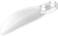 Plant, Leaf 2 x 6 x 1 with 2 Studs in Trans-Clear