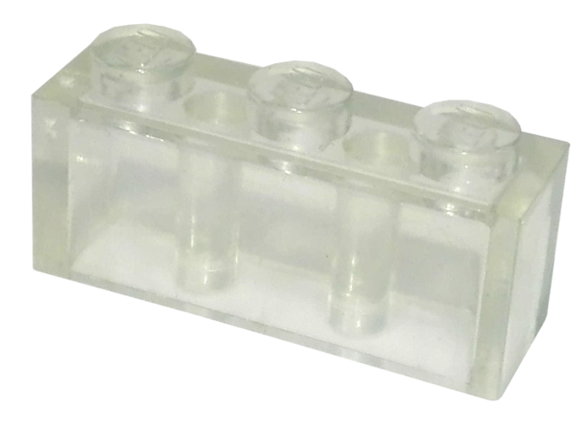 Brick 1 x 3 in Trans-Clear