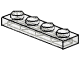 Plate 1 x 4 in Trans-Clear