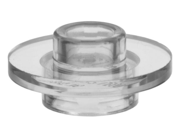 Equipment Cup / Teacup Saucer with Recessed Stud on Top [PLAIN] in Trans-Clear