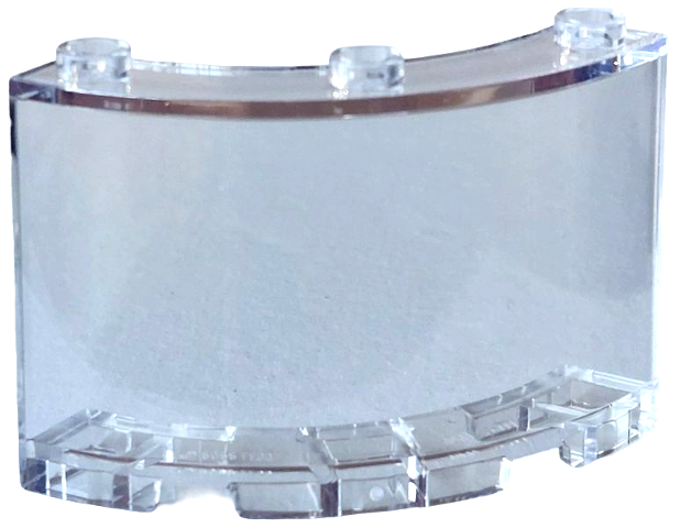 Panel 4 x 4 x 3 Quarter Cylinder in Trans-Clear