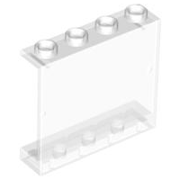 Panel 1 x 4 x 3 [Hollow Studs] in Trans-Clear