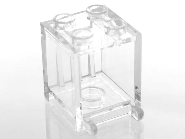 Box 2 x 2 x 2 [Hollow Studs] in Trans-Clear