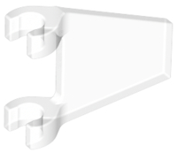 Flag 2 x 2 Trapezoid with Flat Area between Clips in Trans-Clear