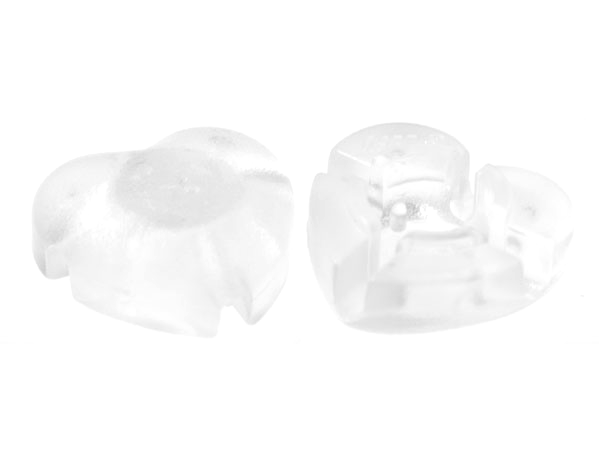 Clikits Icon, Heart 2 x 2 Small with Hole in Trans-Clear