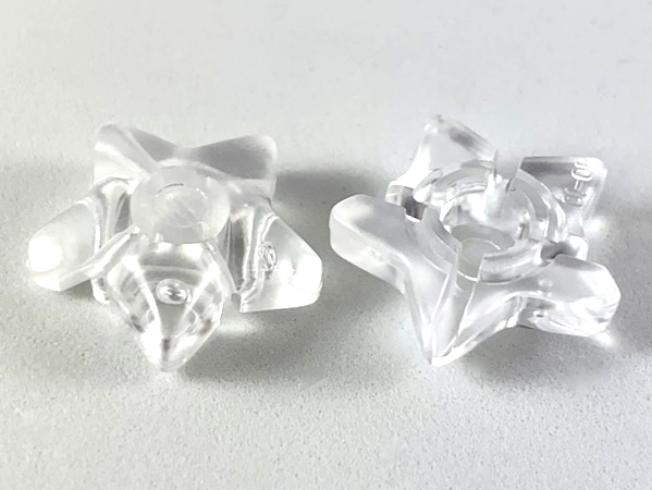 Clikits Icon, Star 2 x 2 Large with Hole in Trans-Clear
