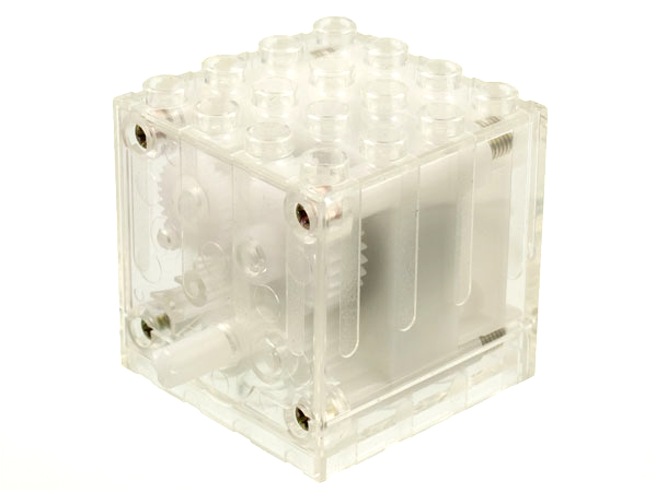 Windup Motor 4 x 4 x 3 1/3 [4093] in Trans-Clear