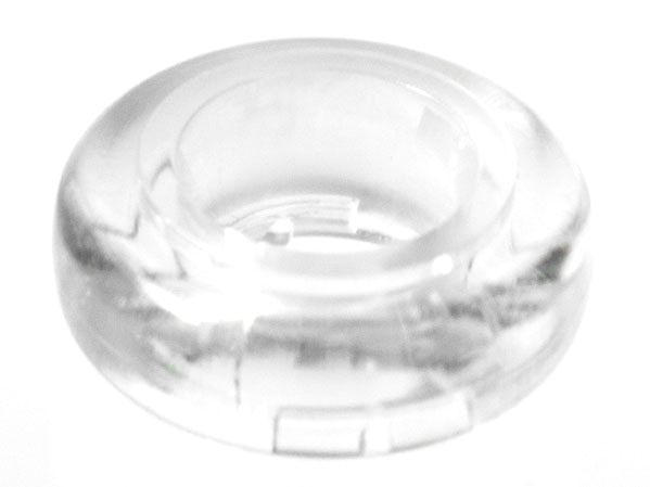 Clikits Bead, Ring, Thick Small with Hole in Trans-Clear