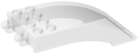 Windscreen 8 x 4 x 2 Curved [2 Dual-Fingered Click Hinges] in Trans-Clear
