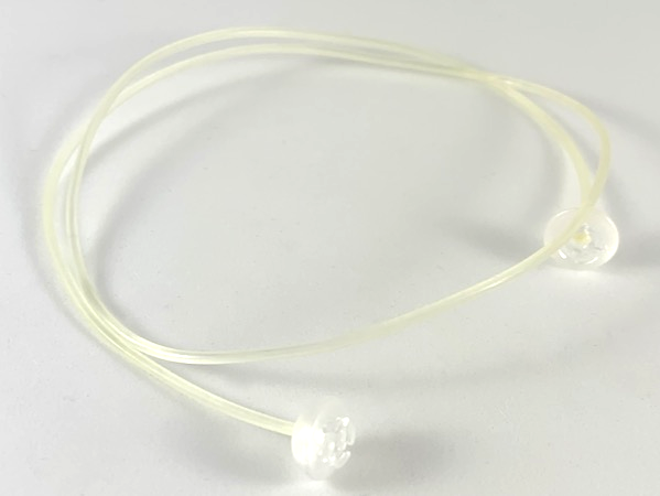 Clikits Cord, Jelly String, 375mm, with Same Colored Caps in Trans-Clear