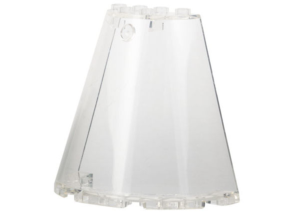 Cone Half 8 x 4 x 6 in Trans-Clear