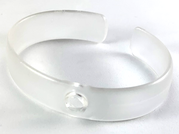 Clikits Bracelet, Bangle with Hole in Trans-Clear