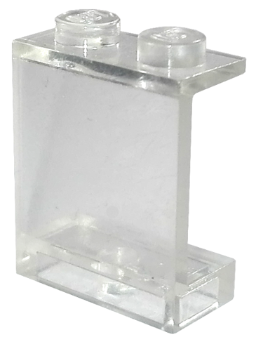 Panel 1 x 2 x 2 [Solid Studs] in Trans-Clear