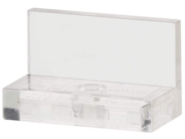 Panel 1 x 2 x 1 [Square Corners] in Trans-Clear