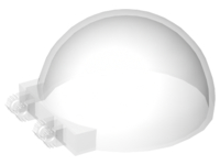 Windscreen 6 x 6 x 3 Canopy Half Sphere with Dual 2 Fingers in Trans-Clear