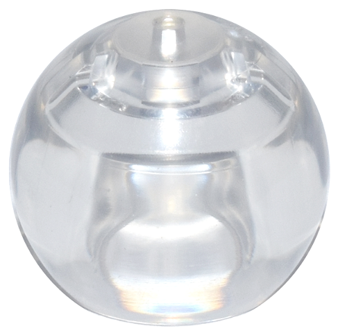 Helmet Round Sphere with Small Hole in Trans-Clear