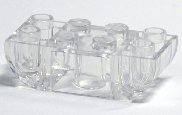 Brick Curved Inverted 2 x 4 Double in Trans-Clear