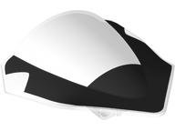 Windscreen 7 x 6 1/2 x 2 Motorcycle with Black Border print in Trans-Clear