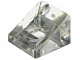 Brick Sloped 30° 1 x 1 x 2/3 (Cheese Slope) in Trans-Clear