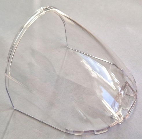 Windscreen Rounded 6 x 6 x 3 2/3 in Trans-Clear