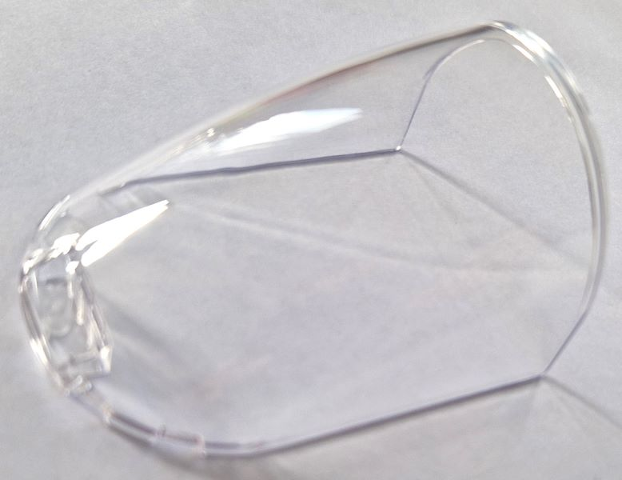 Windscreen Rounded 6 x 8 x 3 2/3 in Trans-Clear