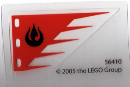 Flag with Fire Nation Red Print in Trans-Clear