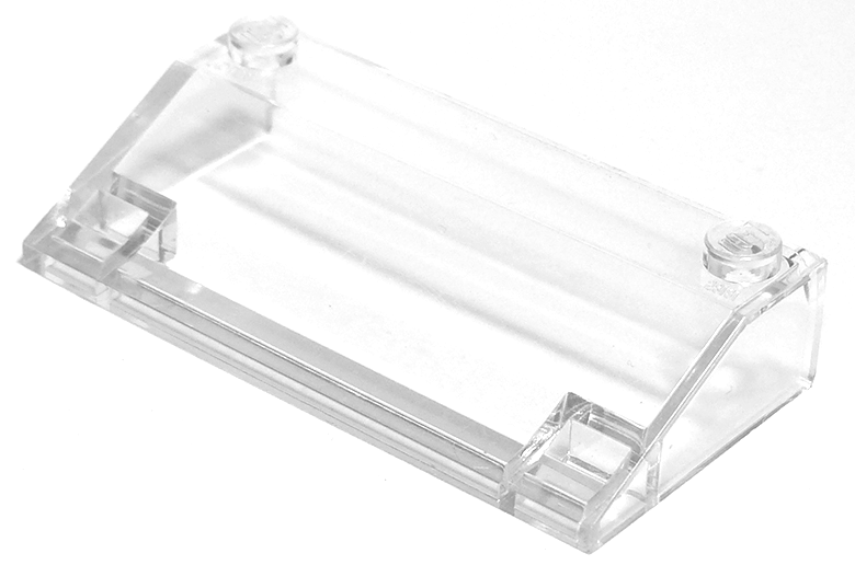 Brick Sloped 33° 3 x 6 No Inner Walls in Trans-Clear
