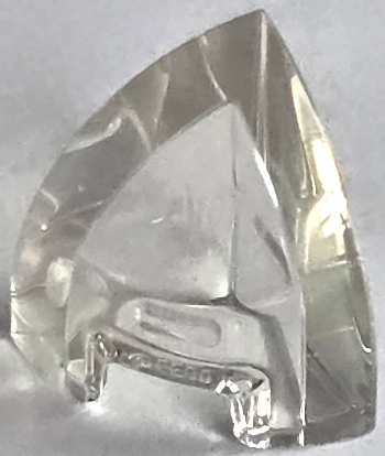 Brick Round Curved 1 x 1 x 1 Quarter Dome in Trans-Clear