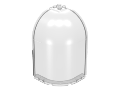 Panel 6 x 6 x 9 Corner Convex with Curved Top in Trans-Clear