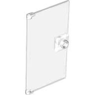 Door 1 x 4 x 6 Smooth with Chamfered Handle Plinth in Trans-Clear