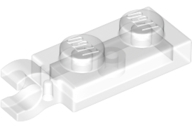 Plate Special 1 x 2 with Clip Horizontal on End in Trans-Clear