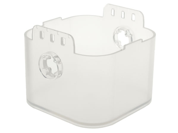 Pod, Square with Rounded Corners, Front, 8 x 8 x 2 in Trans-Clear