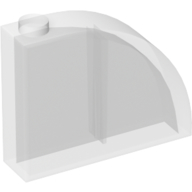 Brick Curved 1 x 4 x 2 2/3 in Trans-Clear