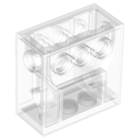 Technic Gearbox 2 x 4 x 3 1/3 in Trans-Clear