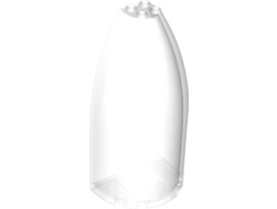 Windscreen 6 x 3 x 10 with 4 Studs on Top in Trans-Clear