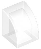 Brick Curved 1 x 1 in Trans-Clear