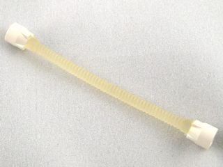 Flexible Hose 8.5L with Tabbed Ends White (Ends different color than Tube) in Trans-Clear