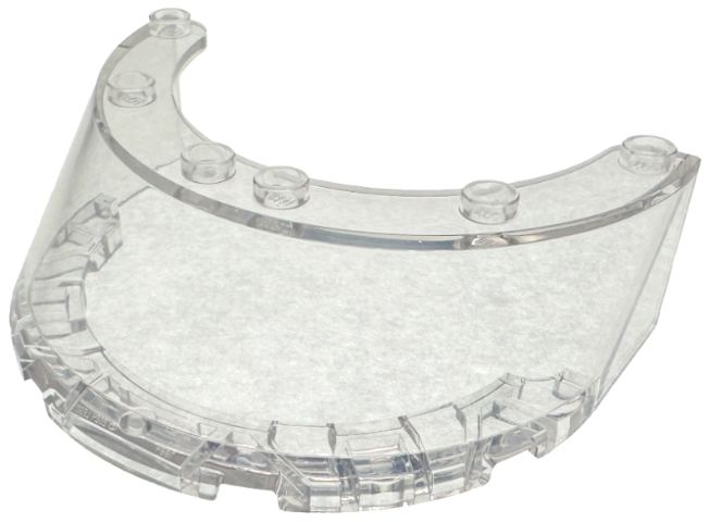 Windscreen Round, Sloped 6 x 8 x 2 in Trans-Clear