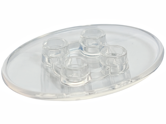 Disc Oval 4 x 6 in Trans-Clear