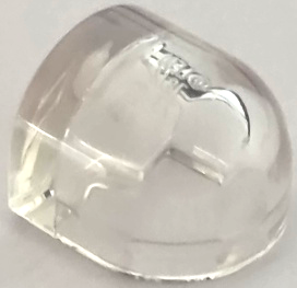 Brick Round 1 x 1 x 2/3 Half Circle, Curved Top in Trans-Clear