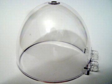Windscreen 8 x 8 x 5 Dome with Dual 2 Fingers in Trans-Clear