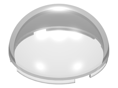 Dome Hemisphere 4 x 4 in Trans-Clear